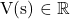 V(s) in R
